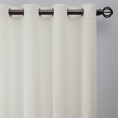 Ivory Esteem 95" Pinch Pleat Sheer Linen Window Curtain Panel 