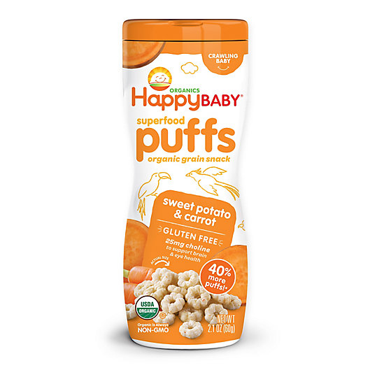 Alternate image 1 for Happy Baby™ Happy Puffs™ Organic 2.1 oz. Puffs in Sweet Potato
