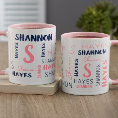 Notable Name Personalized 11 oz. Coffee Mug in Pink