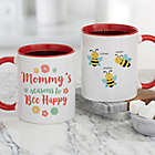 Alternate image 0 for Bee Happy Personalized 11 oz. Coffee Mug in Red