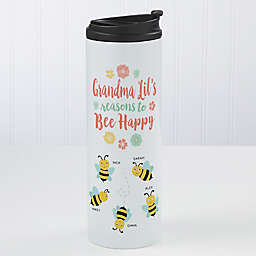 Bee Happy Personalized 16 oz. Travel Tumbler