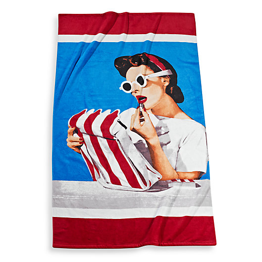 Alternate image 1 for Conde Nast Lipstick 40-Inch x 70-Inch Beach Towel