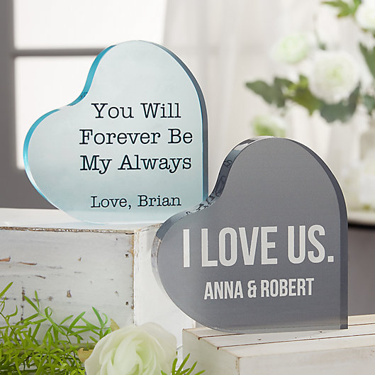 Alternate image 1 for Romantic Expressions Personalized Colored Heart Keepsake