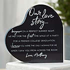 Alternate image 0 for Our Love Story Personalized Colored Heart Keepsake