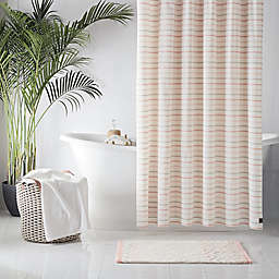 UGG® Lena Striped 54-Inch x 78-Inch Shower Curtain in Pink