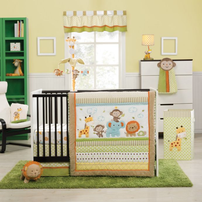 Kidsline Safari Party 4 Piece Crib Bedding Set Buybuy Baby