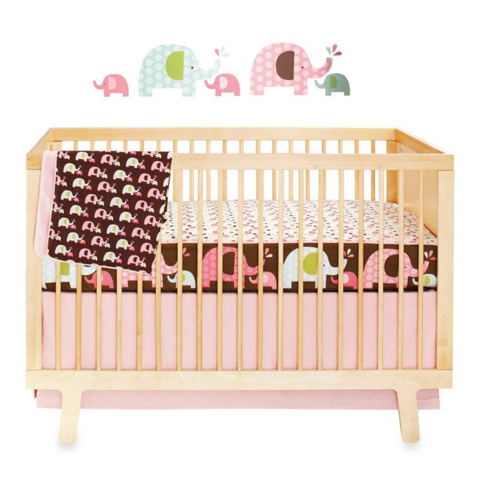 SKIP*HOP® Pink Elephant Complete Sheet™ 4-Piece Crib ...