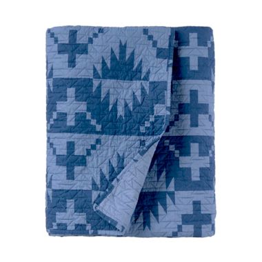 Pendleton Spider Rock 2-Piece Reversible Twin Coverlet Set in Blue. View a larger version of this product image.
