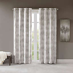 SunSmart Victorio Grommet Top 84-Inch Window Curtain Panel in Grey (Single)