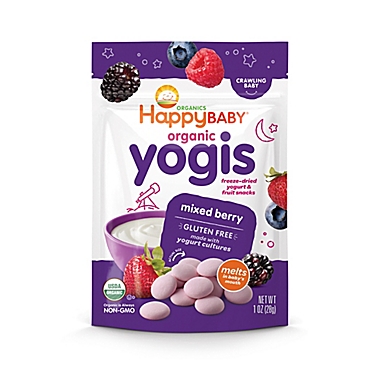 Happy Baby&trade; Happy Yogis&trade; 1 oz. Organic Yogurt & Fruit Snacks in Mixed Berry. View a larger version of this product image.