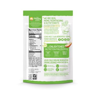 Happy Baby&trade;Happy Creamies&trade; 1 oz. Organic Dairy-Free Snack in Apple, Spinach, Pea & Kiwi. View a larger version of this product image.
