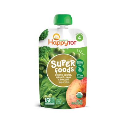 Happy Baby&trade; Happy Tot&trade; 4.22 oz. Stage 4 Organic Food w/Apple/Spinach/Pea/Broccoli