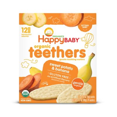 Happy Baby&trade; Gentle Teethers 12-Packs of 2 Banana & Sweet Potato Organic Teething Wafers