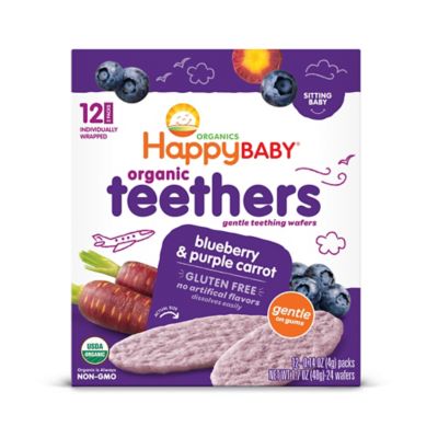 Happy Baby&trade; Gentle Teethers 12-Packs of 2 Blueberry & Purple Carrot Organic Teething Wafers