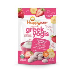 Happy Baby Happy Yogis Greek Yogurt Fruit and Veggie Snacks in Strawberry Banana
