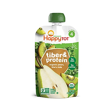 Happy Baby&trade; Happy Tot&trade; Organic Fiber & Protein 4 oz. Pear, Kiwi, and Kale Pouch. View a larger version of this product image.