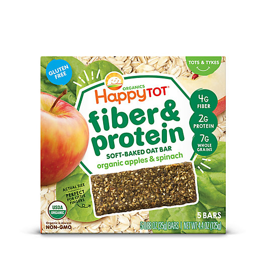 Alternate image 1 for Happy Baby™ Happy Tot™ Organic 5-Pack Apples and Spinach Soft-Baked Oat Bars