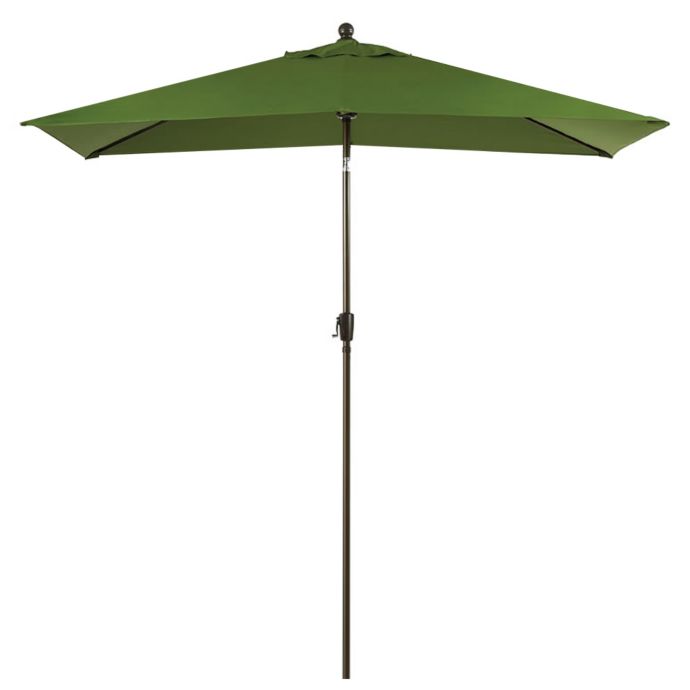 11 Foot Rectangular Aluminum Solar Patio Umbrella In Olive Bed Bath Beyond