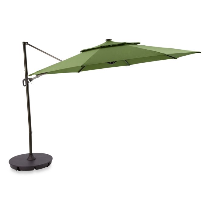 11 Foot Round Solar Cantilever Umbrella Bed Bath Beyond