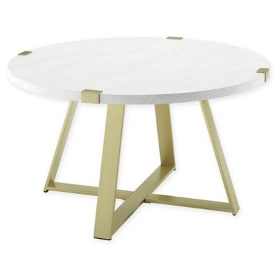Forest Gate&trade; Sage Industrial Modern Round Coffee Table in Gold