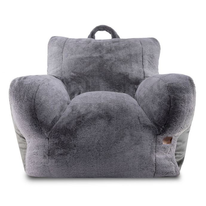 Ugg Cascade Faux Fur Upholstered Lounge Chair In Charcoal