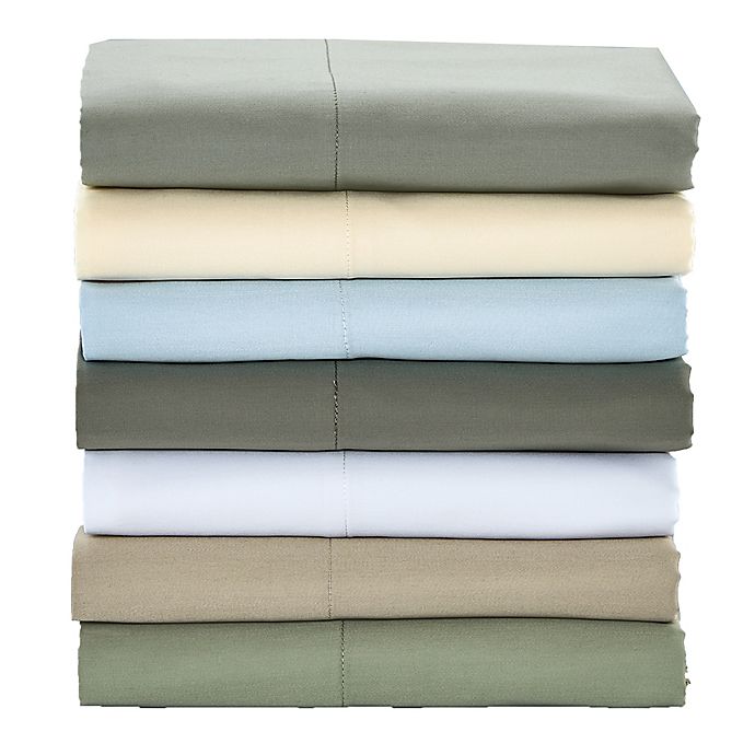 Wamsutta 400 Thread Count 100/% Cotton Standard Pillowcases Sage Set of 2