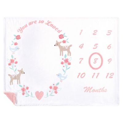 woodland milestone blanket