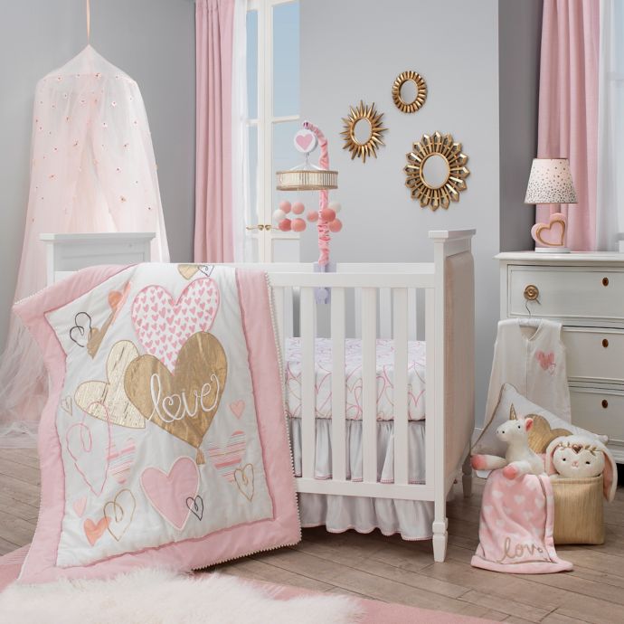 Lambs & Ivy® Layla Crib Bedding Collection in Pink/Golden ...