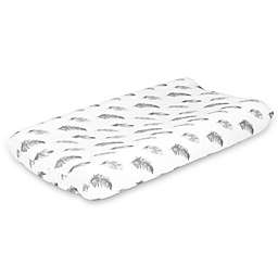 The Peanutshell™ Farmhouse Feather Changing Pad Cover in Grey