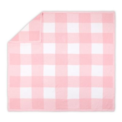 The Peanutshell&trade; Farmhouse Knit Baby Blanket in Pink Check