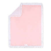 The Peanutshell&trade; Farmhouse Crystal Velour Baby Blanket in Pink/White
