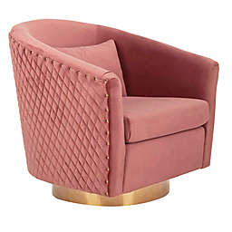 Safavieh Clara Quilted Swivel Tub Chair
