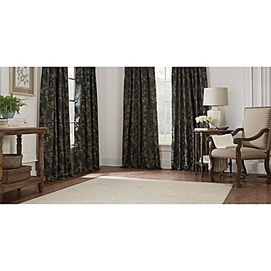 Jenna 63-Inch Pinch Pleat Window Curtain Panel in Charcoal (Single). View a larger version of this product image.
