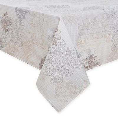 cream linen tablecloth