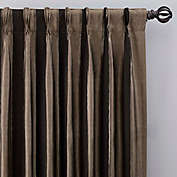Luxe Wide Stripe 63-Inch Pinch Pleat Window Curtain Panel in Onyx (Single)