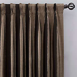 Luxe Wide Stripe 84-Inch Pinch Pleat Window Curtain Panel in Onyx (Single)