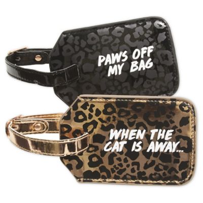 leopard luggage tag