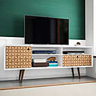 Alternate image 1 for Manhattan Comfort Liberty 70.86-Inch TV Stand with 3D Panel in White/Brown