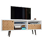 Alternate image 2 for Manhattan Comfort Liberty 70.86-Inch TV Stand with 3D Panel in White/Brown