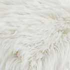 Alternate image 6 for Inspired Home Maggie Faux Fur Ottoman in White/Gold