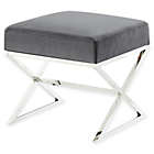 Alternate image 0 for Inspired Home Maggie Ottoman in Chrome