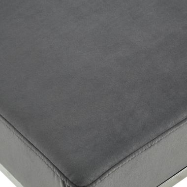 Inspired Home Maggie Ottoman in Chrome. View a larger version of this product image.