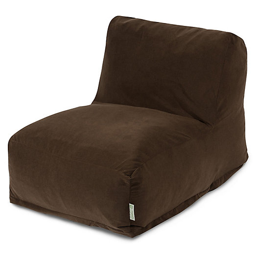 Alternate image 1 for Majestic Home Goods Velvet Bean Bag Chair Lounger in Chocolate