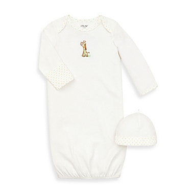 Little Me&reg; Giraffe Ivory Gown with Hat. View a larger version of this product image.