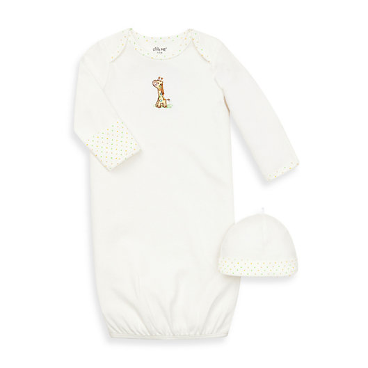 Alternate image 1 for Little Me® Giraffe Ivory Gown with Hat