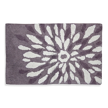 Lacey Purple Flower Power Bath Rug. View a larger version of this product image.