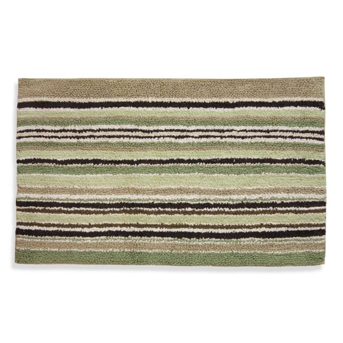 Lacey Green And Brown Bath Rug Bed Bath Beyond