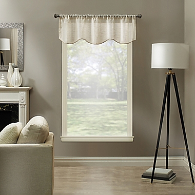 Kensington Home Linden 52-Inch Linen Blend Sheer Valance in Natural. View a larger version of this product image.