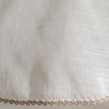 Kensington Home Linden 52-Inch Linen Blend Sheer Valance in White. View a larger version of this product image.