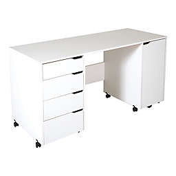 South Shore Crea Sewing Table in White